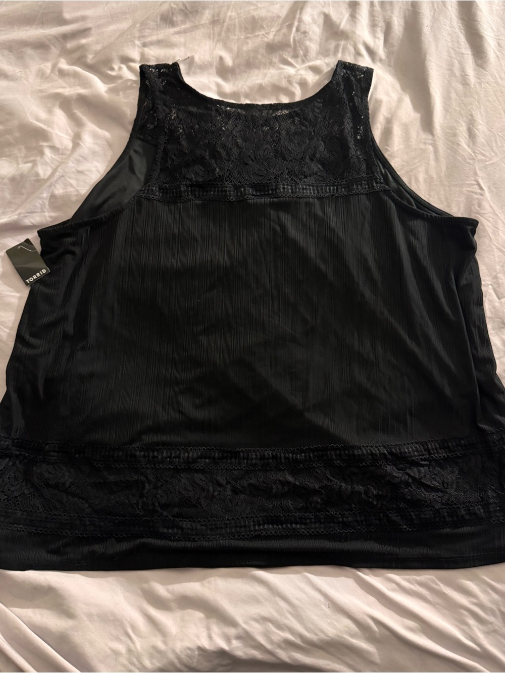Torrid Black Lace Tank Top Shirt
